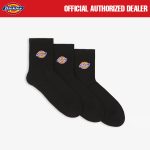 KAOS KAKI SOCKS DRY 3 PASANG CASUAL PRIA WANITA HITAM ORIGINAL DICKIES | VALLEY GROVE MID BLACK
