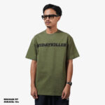 KAOS KATUN COMBED 16s CASUAL SIMPLE PRIA WANITA LENGAN PENDEK HIJAU FRIDAY KILLER | CORE 16s OLIVE