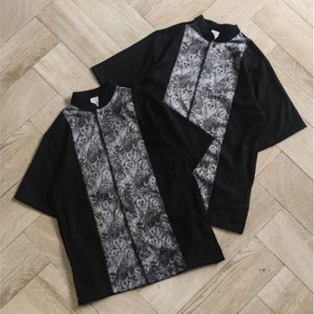 KEMEJA KOKO BAJU MUSLIM CASUAL SIMPLE PRIA LENGAN PENDEK HITAM ORIGINAL DREAMBIRDS | BLACK OWL SS