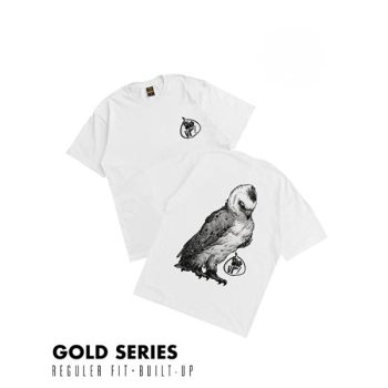 KAOS KATUN COMBED 16s CASUAL LENGAN PENDEK PRIA WANITA PUTIH ORIGINAL DREAMBIRDS | STAND UP