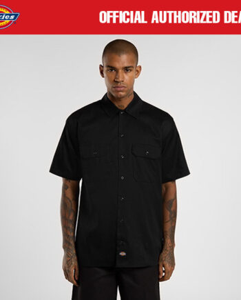 KEMEJA KATUN KERJA WORK SHIRT CASUAL PRIA LENGAN PENDEK HITAM ORIGINAL DICKIES | WORKSHIRT SS BLACK