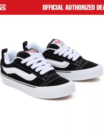 SEPATU SNEAKERS PUFFY JUMBO CASUAL CLASSIC PRIA WANITA HITAM ORIGINAL | KNU SKOOL BLACK WHITE