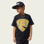 KAOS ANAK ANAK MOTIF STRIPE FRIDAY KILLER KIDZ | SKELE CAT BLK KIDZ