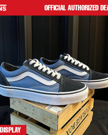 SEPATU SNEAKERS (EX DISPLAY) CASUAL PRIA WANITA HITAM ORIGINAL | X OLD SKOOL NAVY