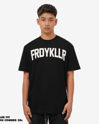 KAOS PRIA KATUN COMBED CASUAL SIMPLE LENGAN PENDEK HITAM FRIDAY KILLER | VERSA BLACK