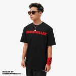 KAOS PRIA KATUN CASUAL SIMPLE LENGAN PENDEK HITAM FRIDAY KILLER | FKS MERCH BLACK