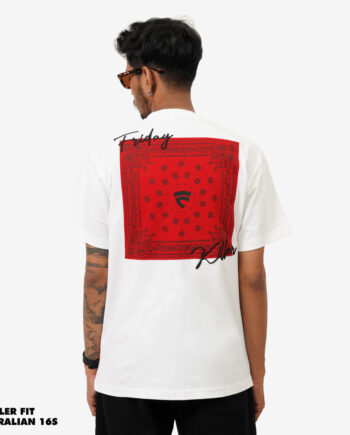KAOS PRIA KATUN 16s COMBED CASUAL LENGAN PENDEK SIMPLE PUTIH FRIDAY KILLER | THE CHICANO WHITE