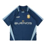 KAOS RUGBY SHIRT PRIA KATUN 16s CASUAL LENGAN PENDEK BIRU ORIGINAL MEMPHIS ORIGINS | BUENOS