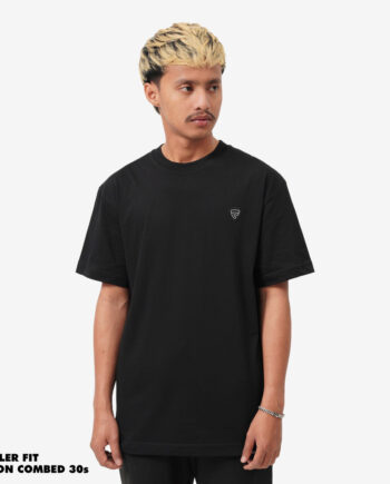 KAOS KATUN COMBED 30s CASUAL SIMPLE PRIA WANITA LENGAN PENDEK HITAM FRIDAY KILLER | OG PICK BLACK