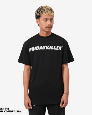 KAOS PRIA KATUN COMBED 30s CASUAL SIMPLE LENGAN PENDEK SIMPLE POLOS HITAM FRIDAY KILLER | CORE BLACK