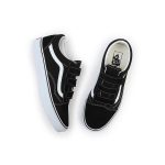 SEPATU SNEAKERS VELCRO CLASSIC CASUAL PRIA WANITA HITAM ORIGINAL | OLD SKOOL V BLACK TRUE WHITE