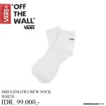 KAOS KAKI LEMBUT SOCKS PRIA WANITA ORIGINAL VNS OTW | MID LENGTH CREW 659 WHITE