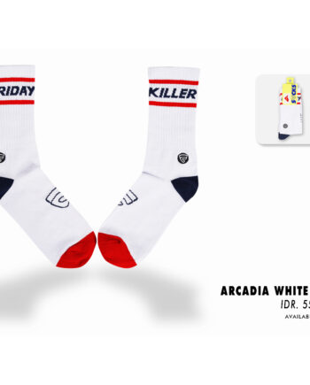KAOS KAKI FRIDAY KILLER | ARCADIA WHT RED