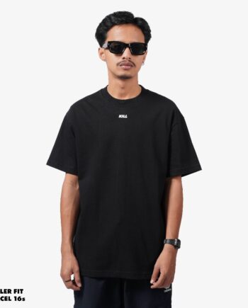 KAOS KATUN COMBED 16s CASUAL SIMPLE PRIA WANITA LENGAN PENDEK HITAM FRIDAY KILLER | KILL IT BLACK