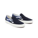 SEPATU SLIP ON CLASSIC CASUAL PRIA WANITA ORIGINAL VNS OTW | SLIP ON SIDESTRIPE NAVY