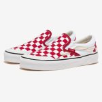 SEPATU SLIP ON CLASSIC CASUAL CHECKERBOARD PRIA ORIGINAL VNS OTW| SLIP ON 138 SIDESTRIPE CHECKER RED