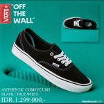 SEPATU VANS OFF THE WALL | AUTHENTIC COMFY BLACK WHITE