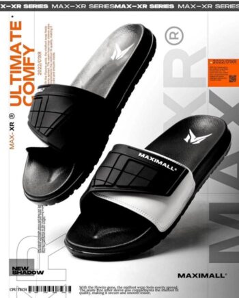 SANDAL SLIDE MAXIMALL | MAX-XR BLACK WHITE