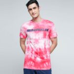 FRIDAY KILLER 19 Dyed T-Shirt Pria - Pink