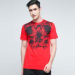 FRIDAY KILLER Demonic Red T-Shirt Pria