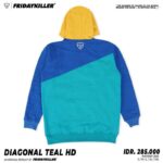 JAKET HOODIE FRIDAY KILLER | DIAGONAL TEAL HD