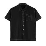 KEMEJA JAHITAN KONTAS FRIDAY KILLER | BELGIUM BLACK