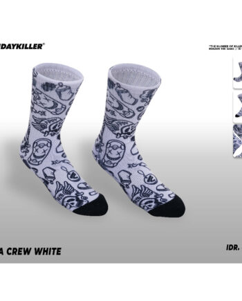 KAOS KAKI FRIDAY KILLER | LURVA CREW WHITE