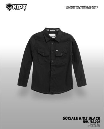 KEMEJA LENGAN PANJANG ANAK FRIDAY KILLER | SOCIALE KIDS BLK
