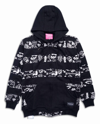 JAKET ZIPPER HOODIE | ROCK STR BLK HD