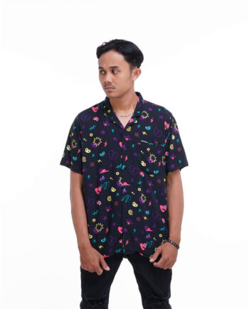 KEMEJA RESORT FRIDAY KILLER X LARA ATI | DISRUPTIVE BLK SH