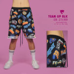 CELANA MESH SHORT FRIDAY KILLER | TEAM UP BLACK