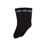 KAOS KAKI VANS OFF THE WALL | CLASSIC CREW SOCK (3 PAIRS) BLACK ( 9 )
