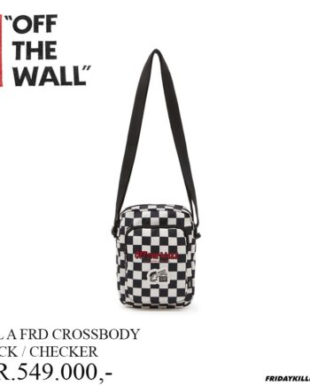 TAS SELEMPANG VANS OFF THE WALL |  TELL A FRD CROSSBODY BLACK CHECKER