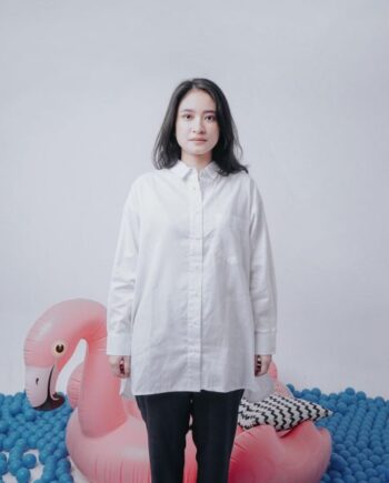 KEMEJA WANITA  NYMPH | BASILLE WHITE