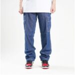 CELANA PANJANG DENIM CARGO SUPEREGO | SECARGOW NAVY