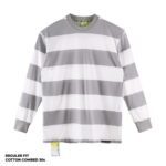 KAOS LENGAN PANJANG MOTIF GARIS FRIDAY KILLER | DELUCIA GREY LONGSLEEVE