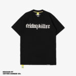 KAOS KATUN COMBED 30S CASUAL SIMPLE PRIA WANITA LENGAN PENDEK HITAM FRIDAY KILLER | BURN BLACK
