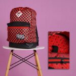 TAS RANSEL / PUNGGUNG FRIDAY KILLER | CHECKER BLACK RED BACKPACK