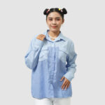 KEMEJA LENGAN PANJANG WANITA FRIDAY KILLER GIRL | MAHDA BLUE