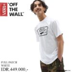 KAOS PRIA VANS OFF THE WALL | FULL PATCH WHITE BLACK