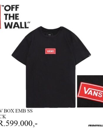 KAOS PRIA VANS OFF THE WALL | FLY V BOX EMBOSS BLACK