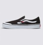 SEPATU VANS OFF THE WALL | SLIP ON 138 SIDESTRIPE BLACK WHITE
