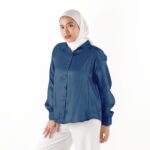 KEMEJA BAJU CEWEK SHIMMER FRIDAY KILLER | TWAIN NAVY