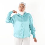 KEMEJA BAJU CEWEK SHIMMER FRIDAY KILLER | TWAIN BLUE