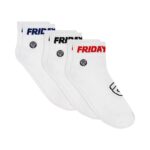 KAOS KAKI ANKLE FRIDAY KILLER 3 PASANG | DANVE 3P WHITE MIX