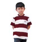 KAOS ANAK ANAK MOTIF STRIPE FRIDAY KILLER | X BNS MAROON KIDS