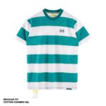 KAOS FRIDAY KILLER MOTIF STRIPE / GARIS | X BNS TEAL