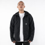JAKET COACH PARASUTE HOOD HIKING CASUAL PRIA WANITA HITAM ORIGINAL MATERNAL DISASTER | HISVENT
